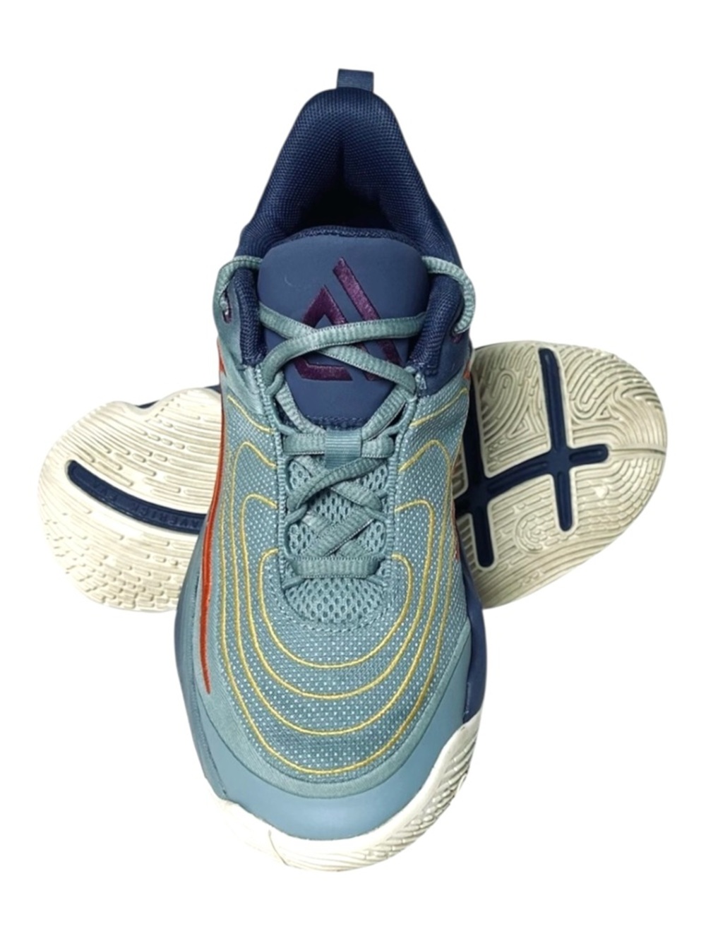 Nike Giannis Immortality 4 Denim Turquoise/Navy/Gold Sneakers Sz 3.5Y
